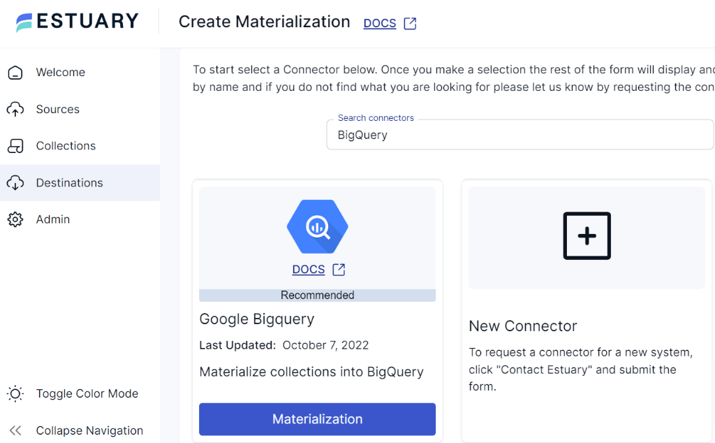 FTP to BigQuery - BigQuery Destination