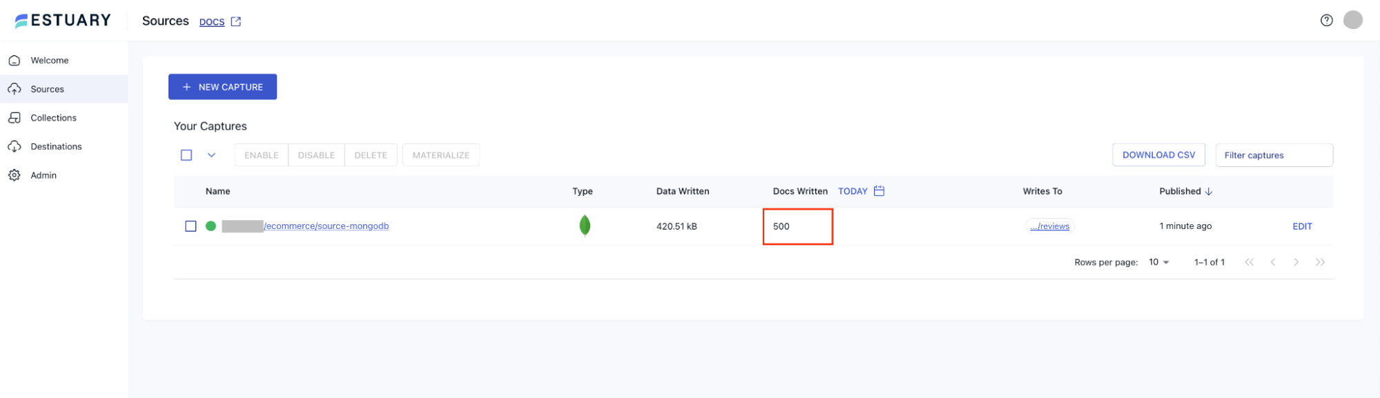 Real-Time RAG System - 500 Docs captured by Flow