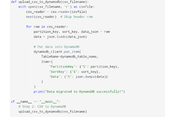 kafka to dynamodb - kafka to dynamodb code