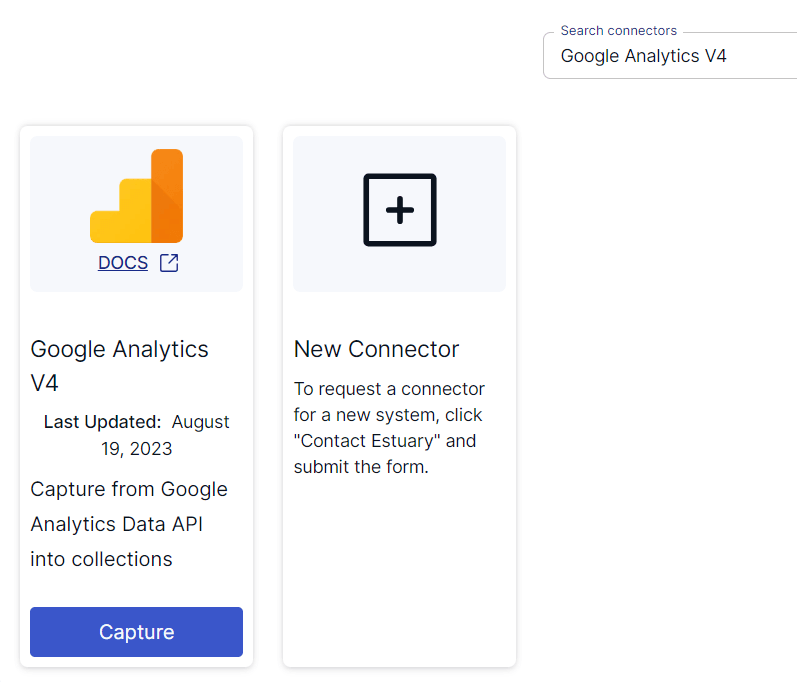 GA4 to snowflake - GA4 connector search results