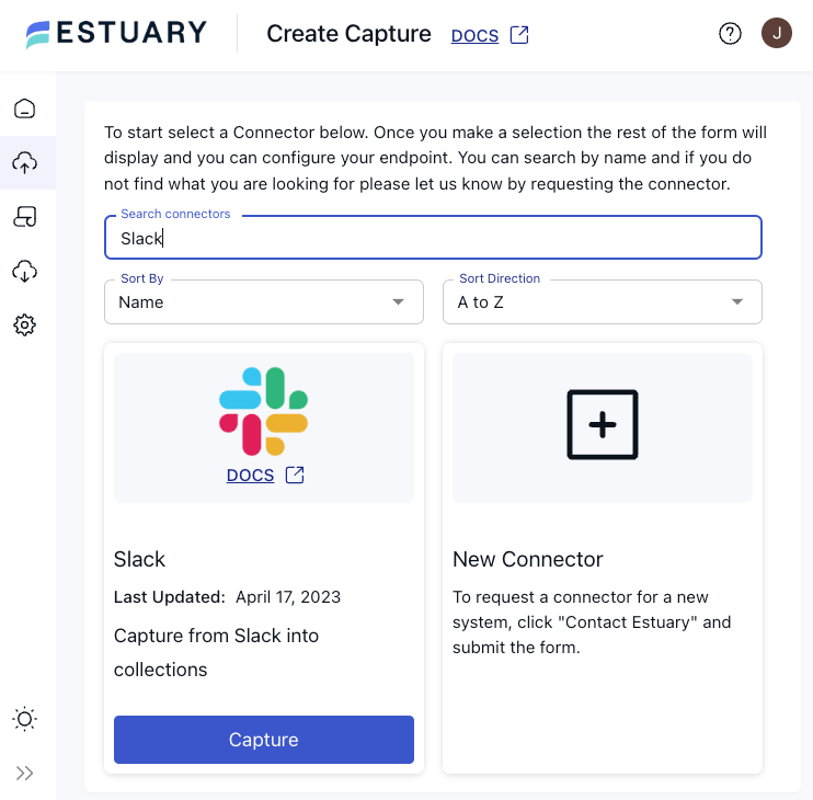 gpt real time pipeline - Estuary slack connector