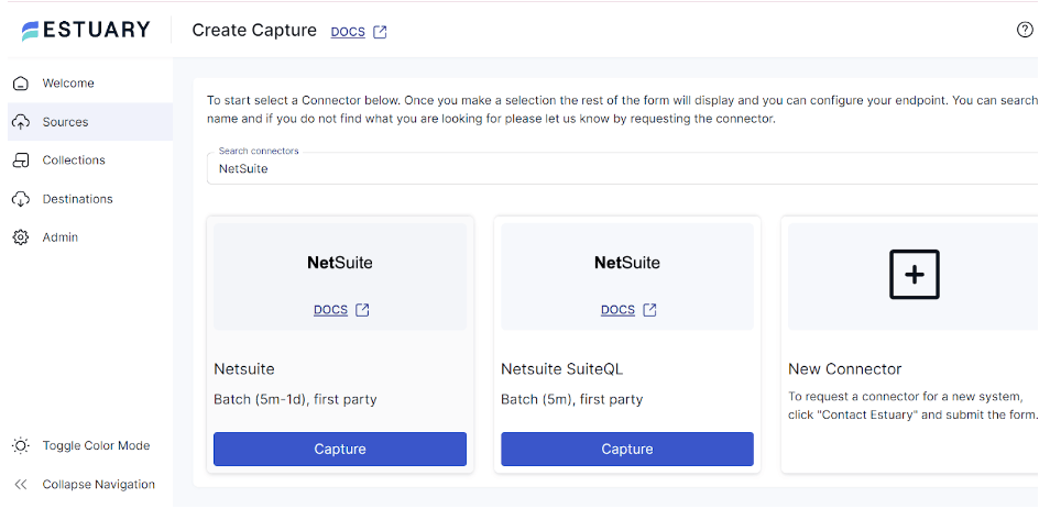 netsuite to databricks - source search connectors