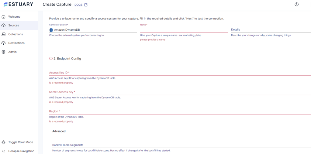 DynamoDB to ElasticSearch - Capture Details