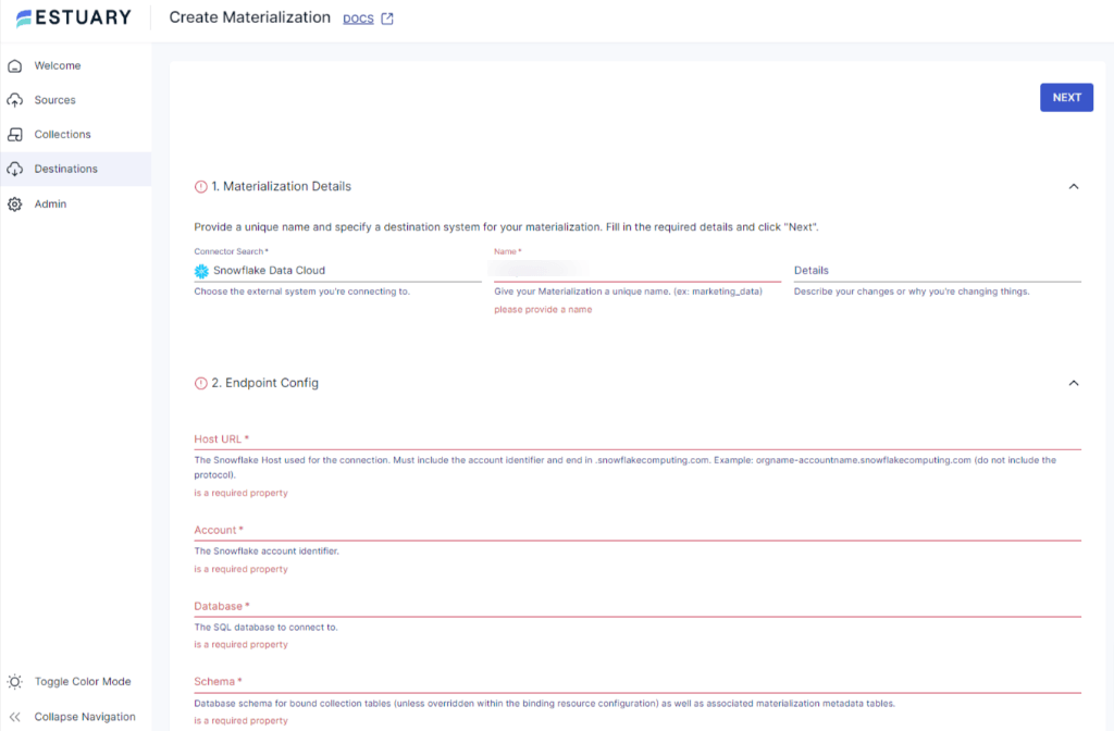 aircall to snowflake - Materialization Details