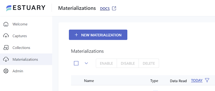 salesforce change data capture - new materialization