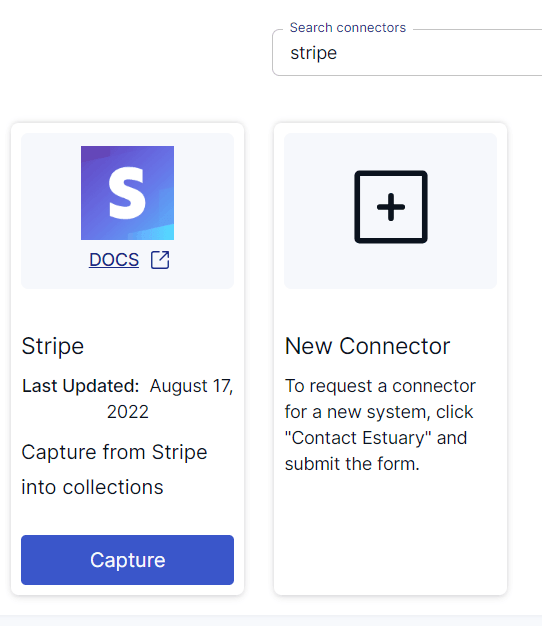 Stripe to BigQuery - Stripe Connector Search