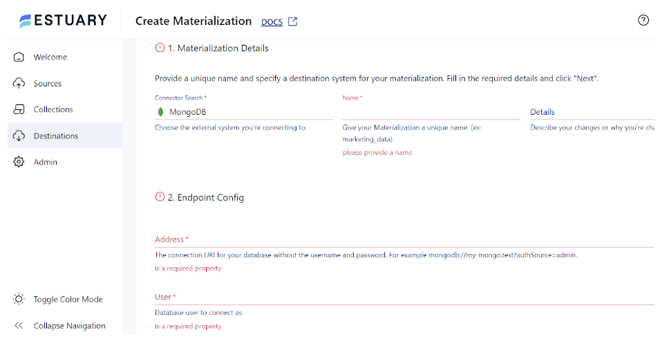 Salesforce to MongoDB - Materialization Details