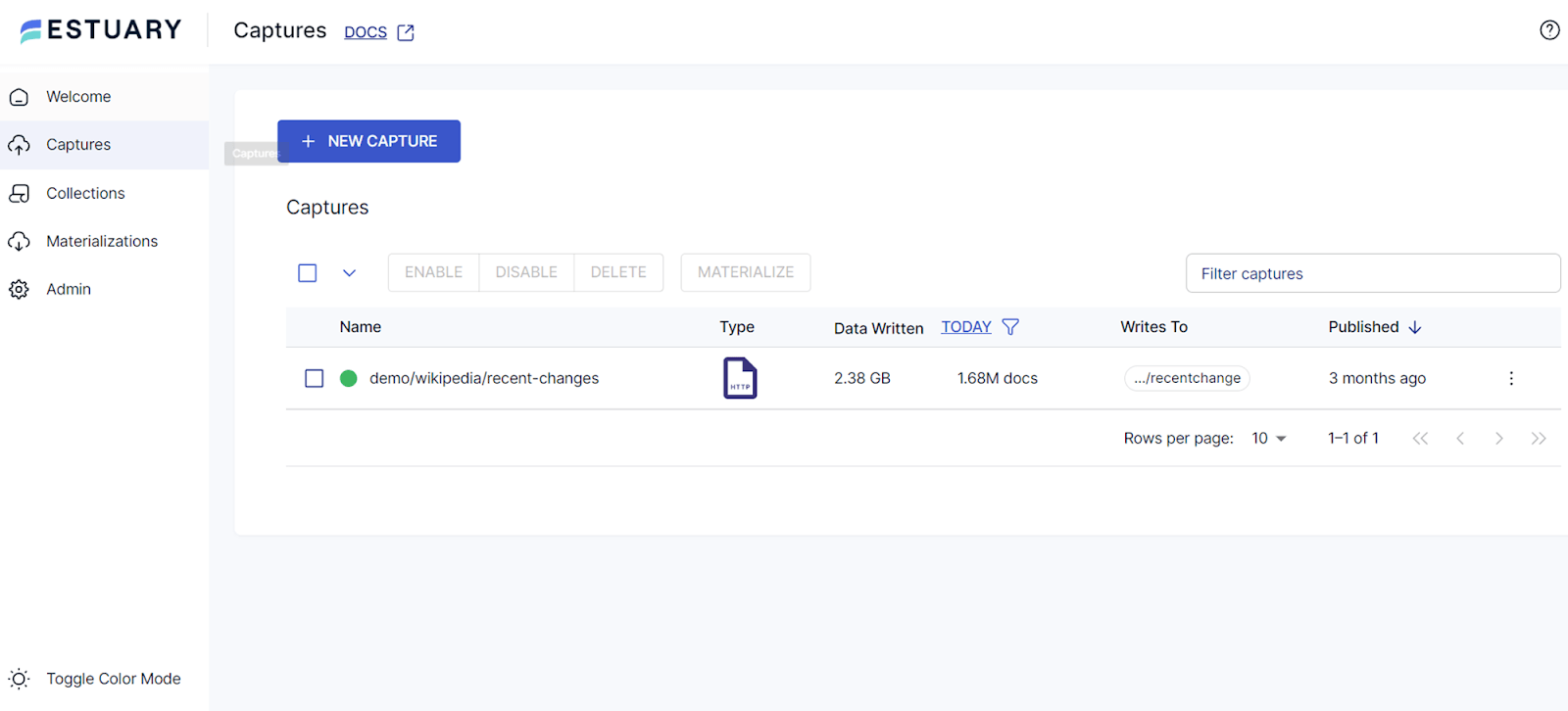 MariaDB Connector - Flow Captures