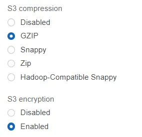 kinesis to snowflake - s3 compression